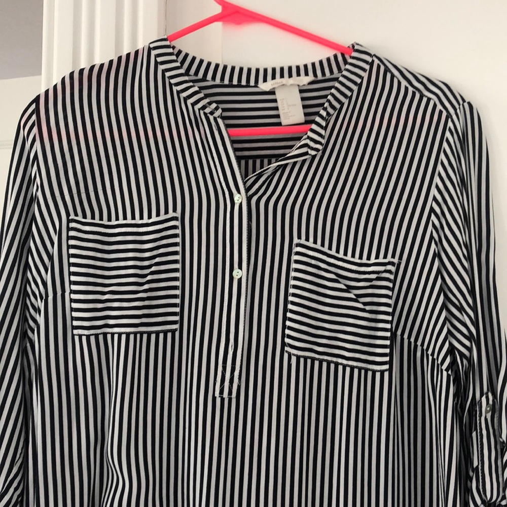H&M Mama Maternity - Striped Button Down/Tunic